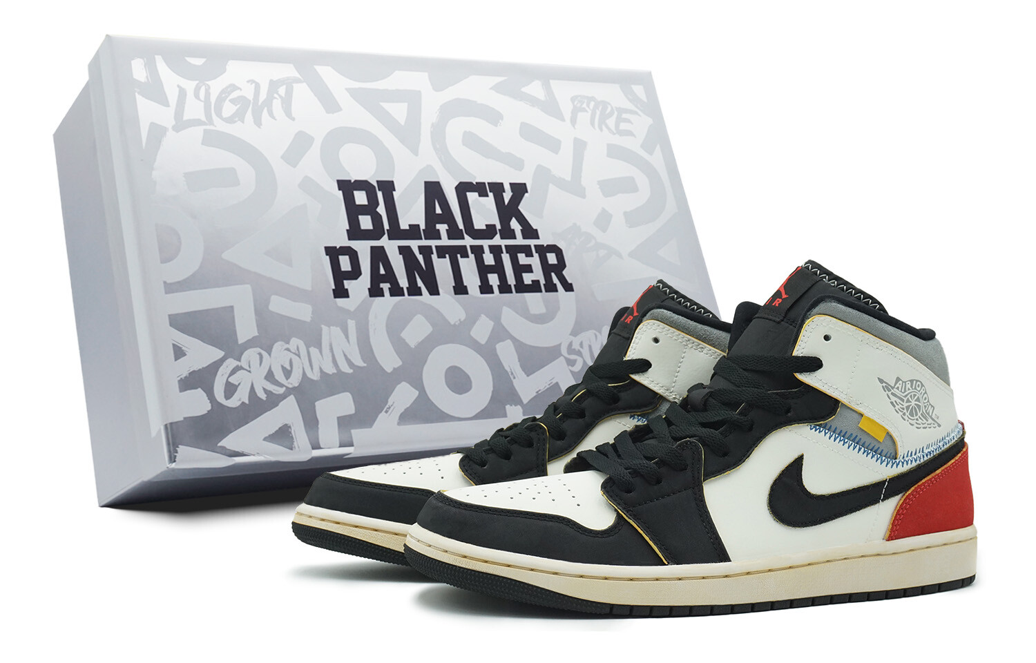 

Кроссовки Air Jordan 1 Vintage Basketball Shoes Men Mid-top Black/White/Red, черный
