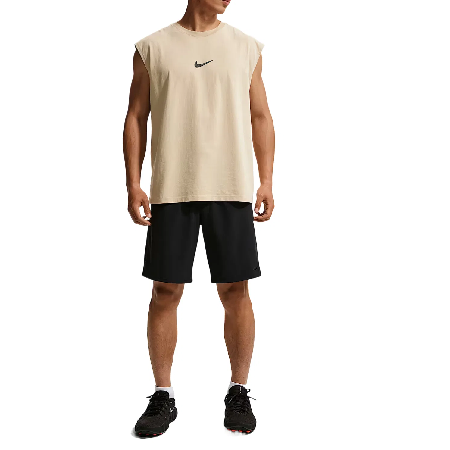 Майка мужская Desert Khaki crew neck moderate straight fit Nike — фото 3
