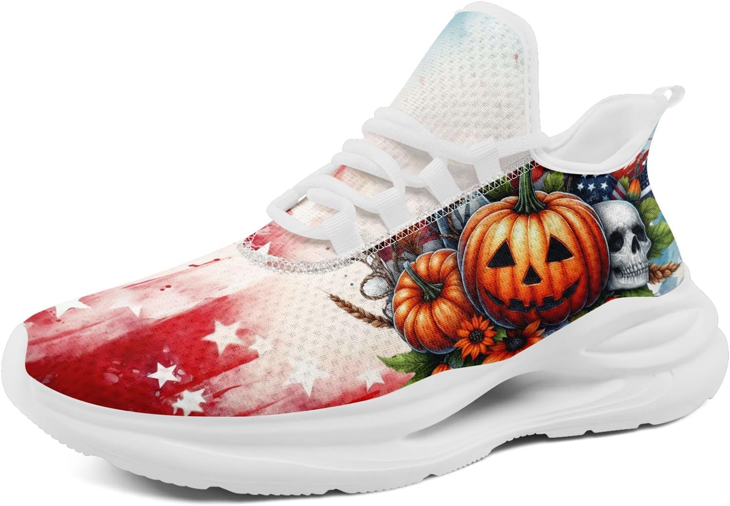 

Кроссовки AWSOLE для мужчин и женщин, фестивальные, с рисунком тыквы, легкие, стильные, спортивные, модные, для прогулок, подарок, белый/красный/синий/оранжевый