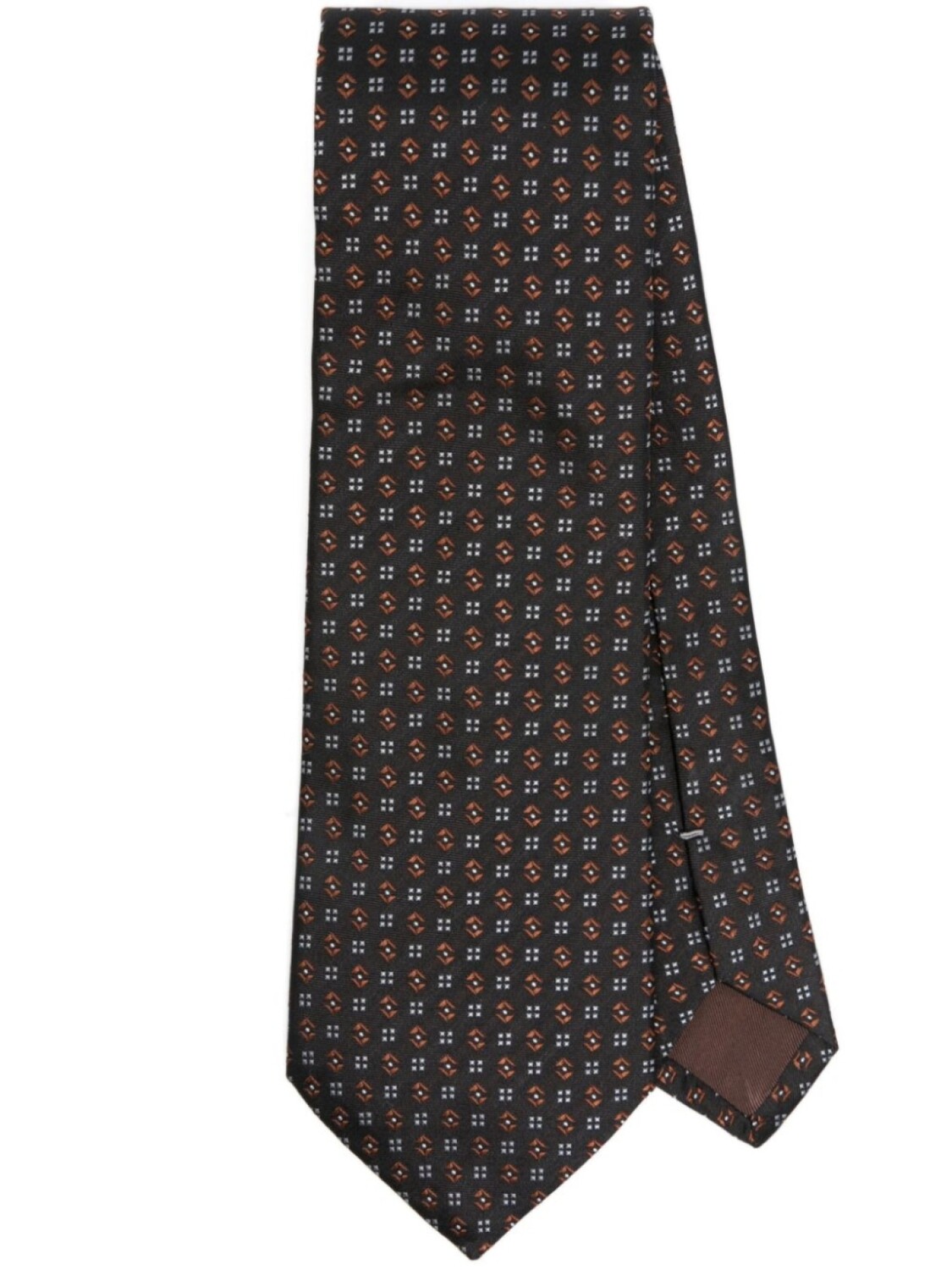 

Canali галстук с геометричным узором, черный