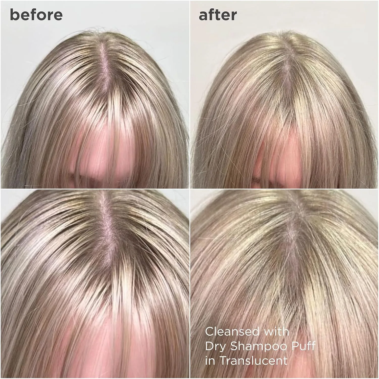 Briogeo Style + Treat Dry Shampoo Puff, безаэрозольный тальк-фри пудра для обновления корней и абсорбции масла, придает объем, веганский и cruelty-free, 14 г, Translucent — фото 2