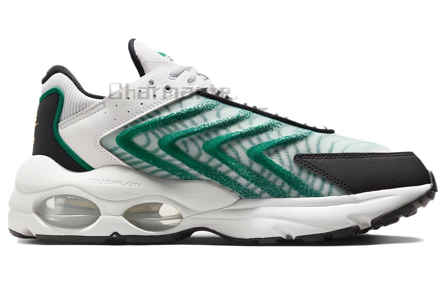 Кроссовки Air Max TW для бега мужские с низким верхом, черный/белый/зеленый Nike — фото 2