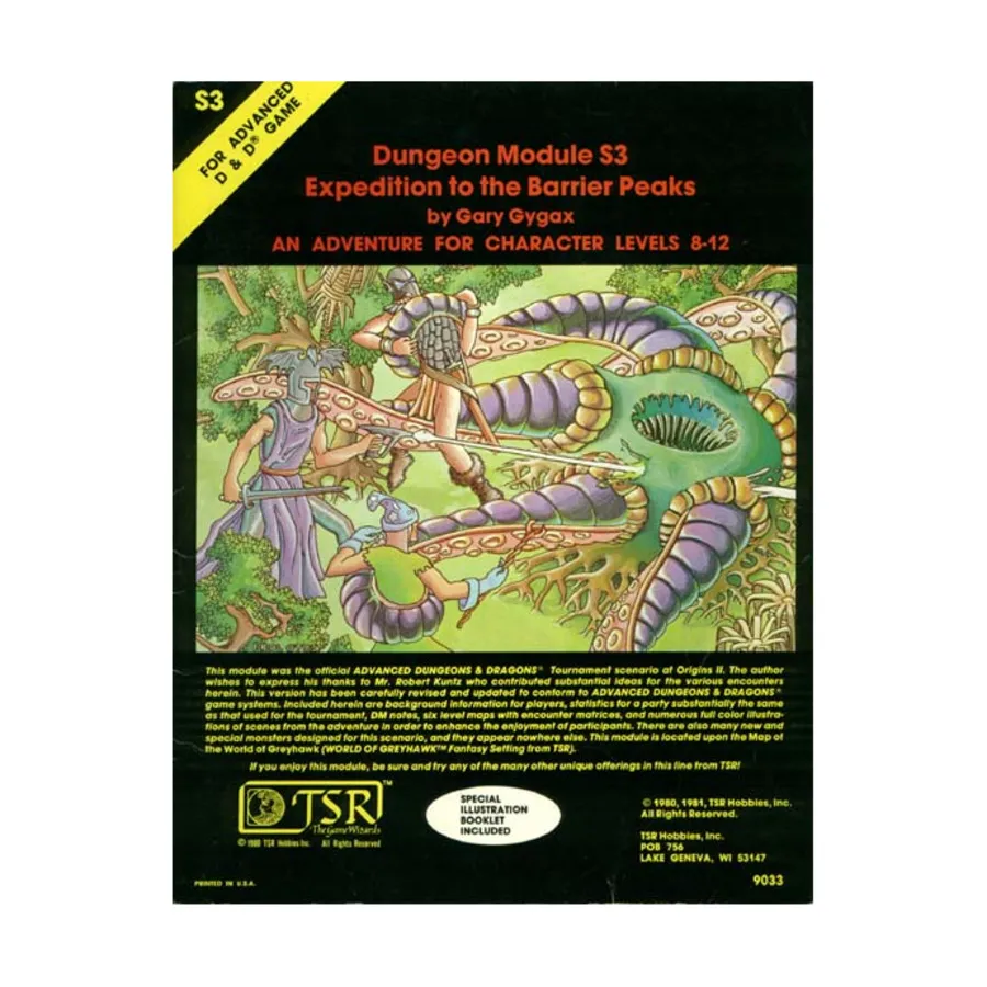 

Модуль Expedition to the Barrier Peaks (6th Printing), Advanced Dungeons & Dragons (1st Edition) - Modules & Adventures - S Series