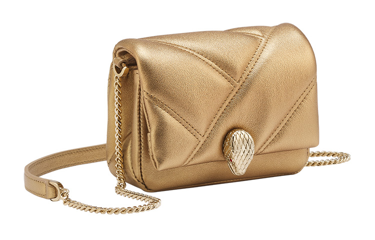 

BVLGARI Сумка кроссбодди мини из кабошон телячьей кожи золотистого цвета