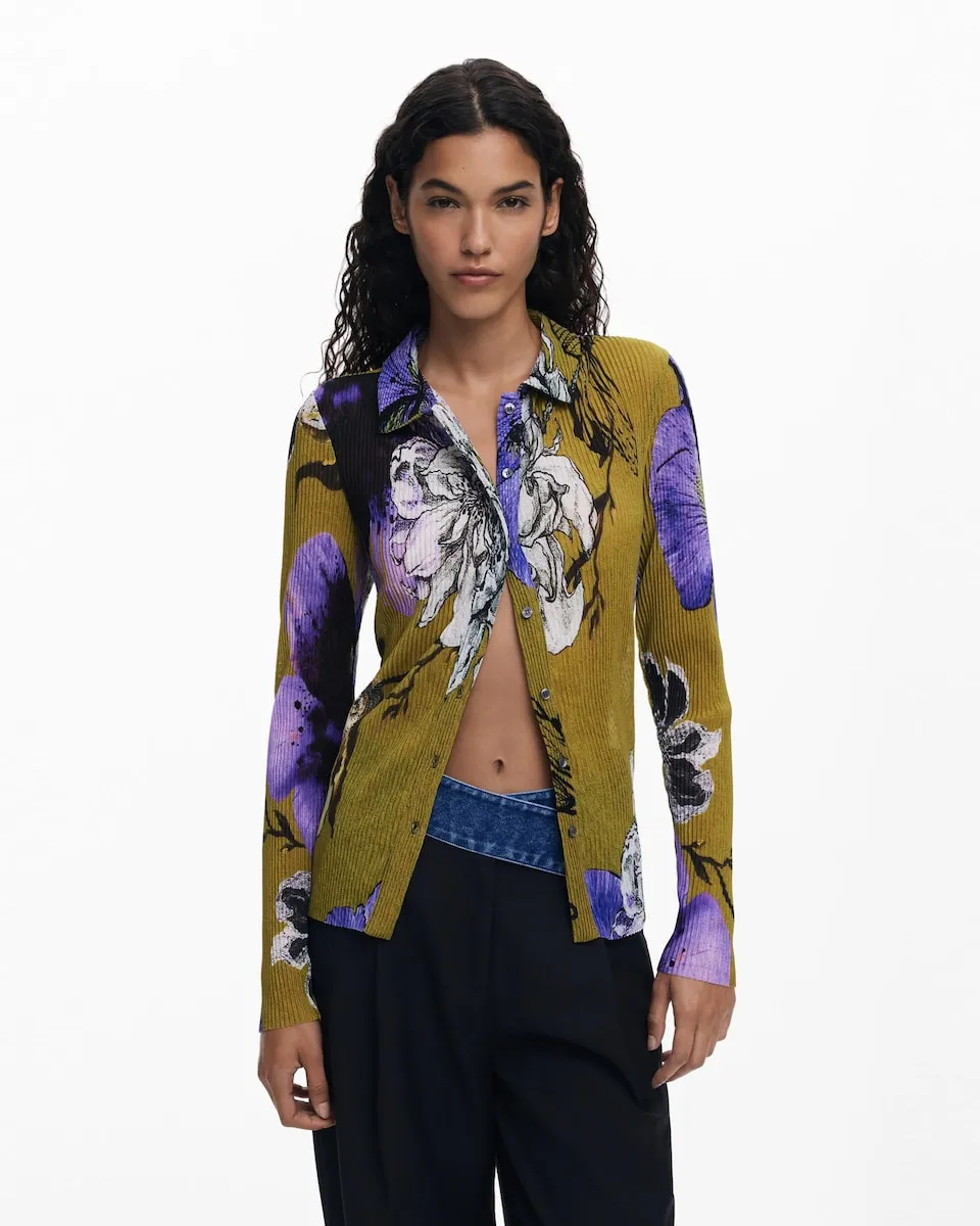 

Женская рубашка на пуговицах, дизайн мистера Кристиана Лакруа Desigual, горчичный