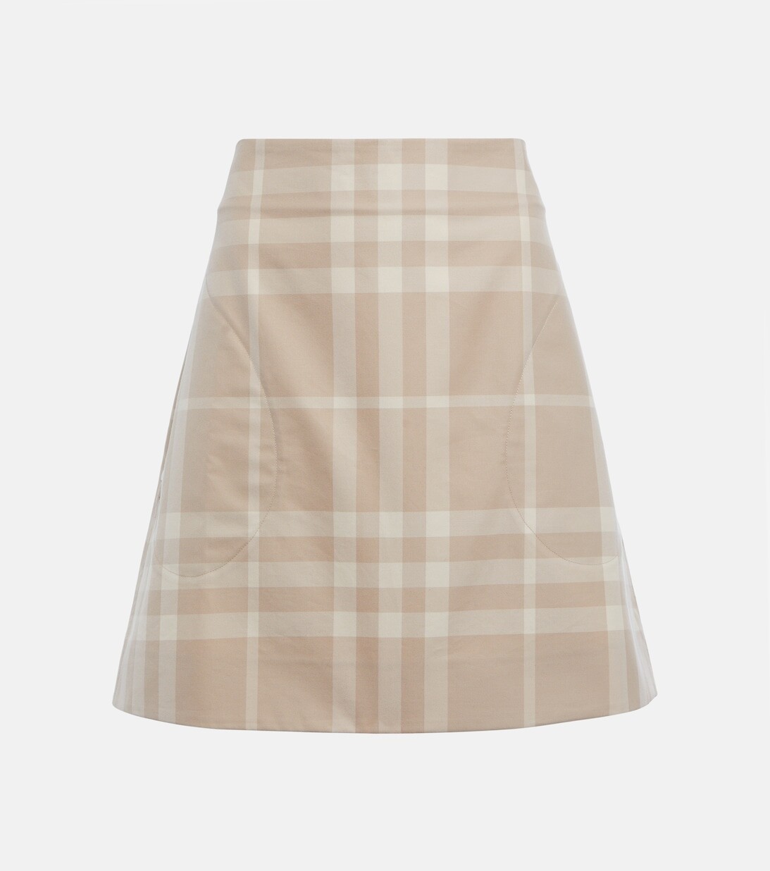 

Клетчатая мини-юбка Teodora из хлопка BURBERRY, коричневый