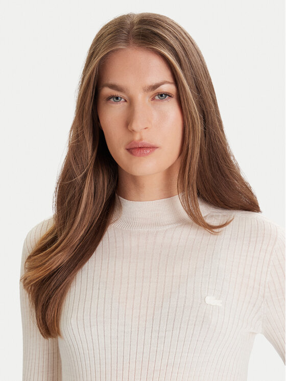 Свитер Lacoste AF4189 slim fit, экрю — фото 4