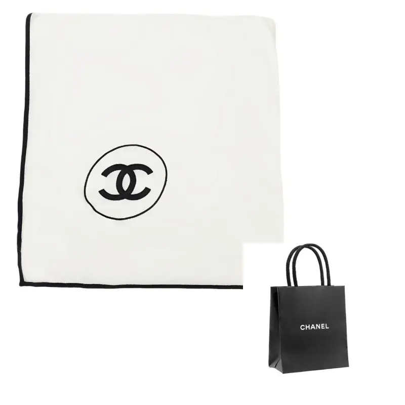 

CHANEL Вязаный шарф унисекс белый, White