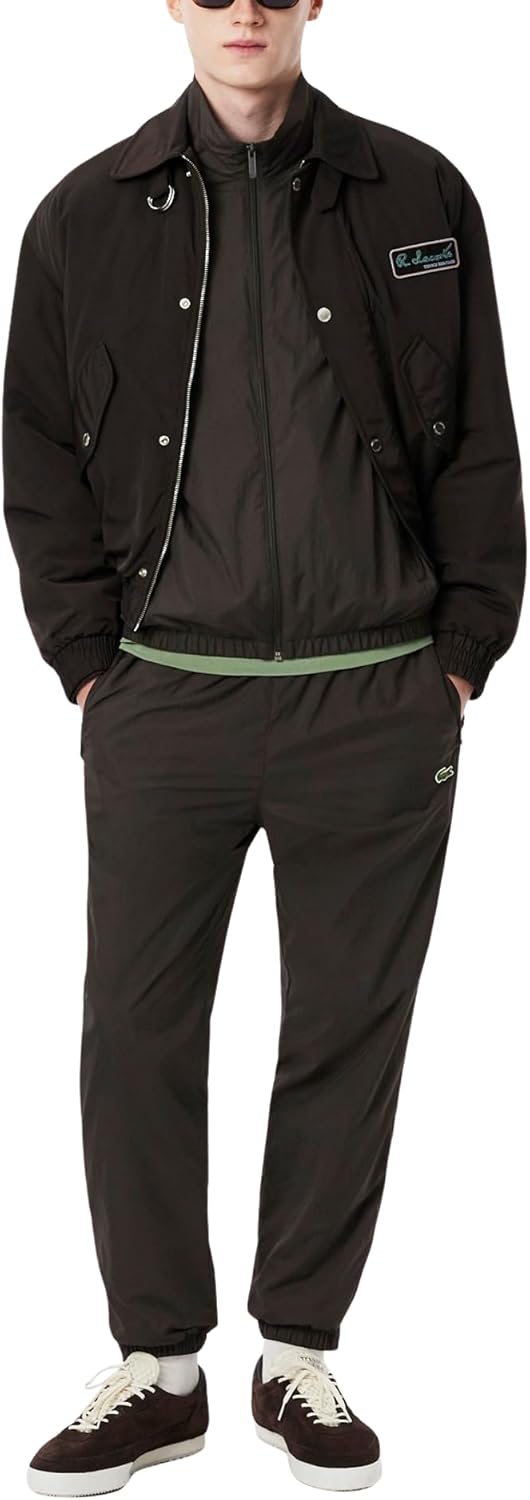 Мужская водоотталкивающая спортивная куртка с капюшоном Lacoste, Port — фото 4