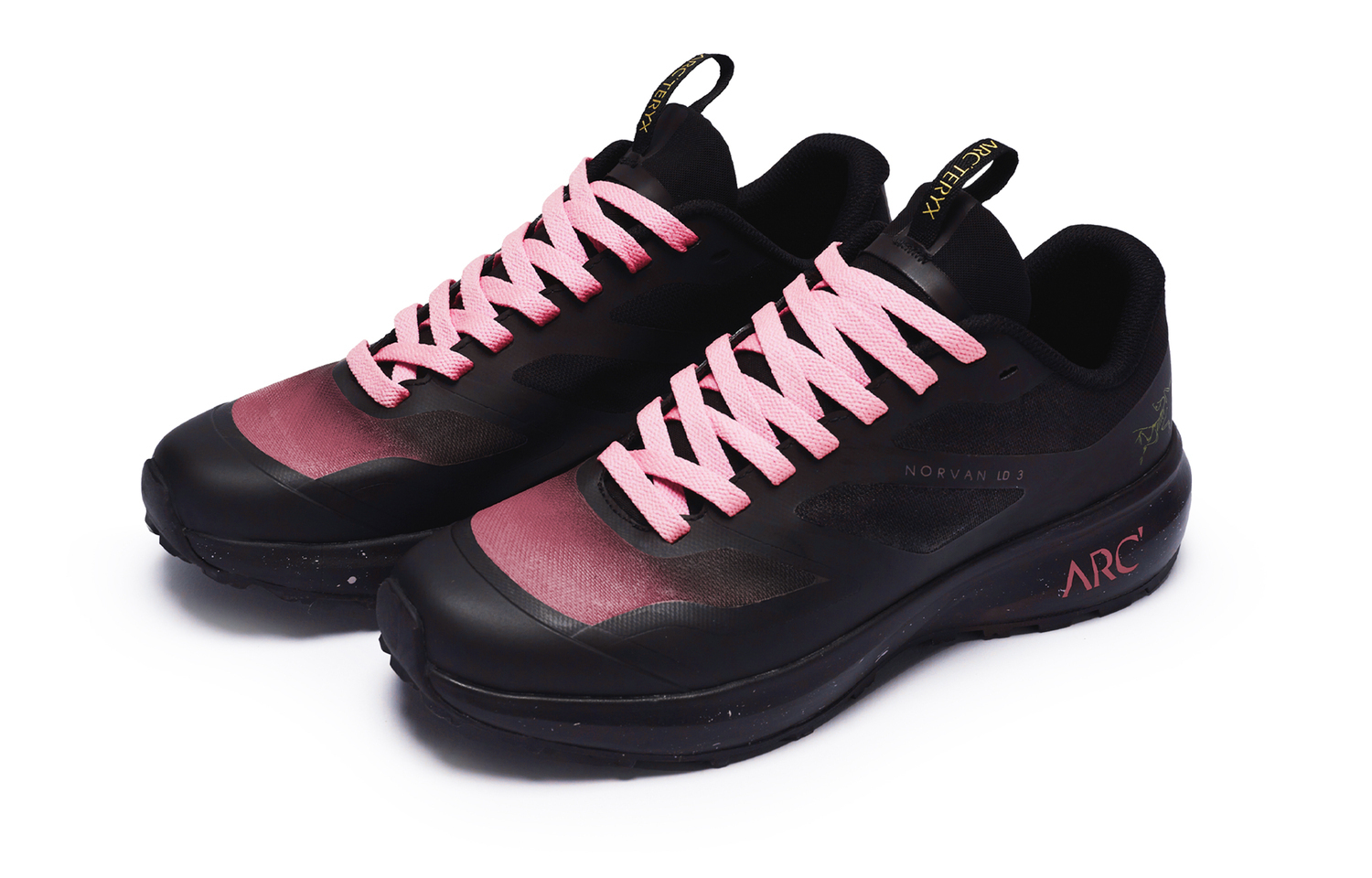 Norvan LD 3 Антискользящие Износостойкие Низкие Беговые Кроссовки Женские Black Rose Red Arcteryx — фото 4