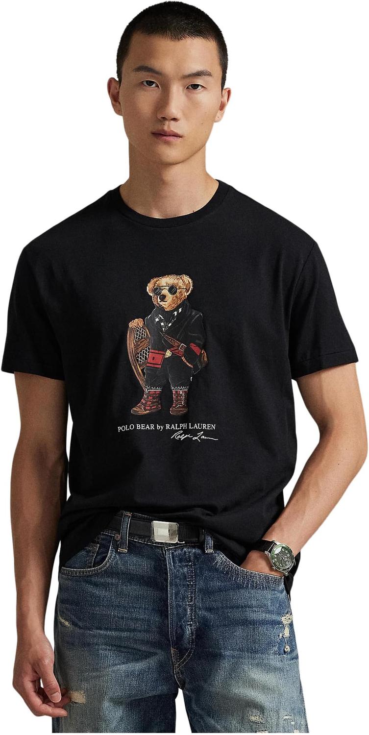 

Мужская классическая футболка Polo Bear Jersey Polo Ralph Lauren, Polo Black Holiday Bear 1