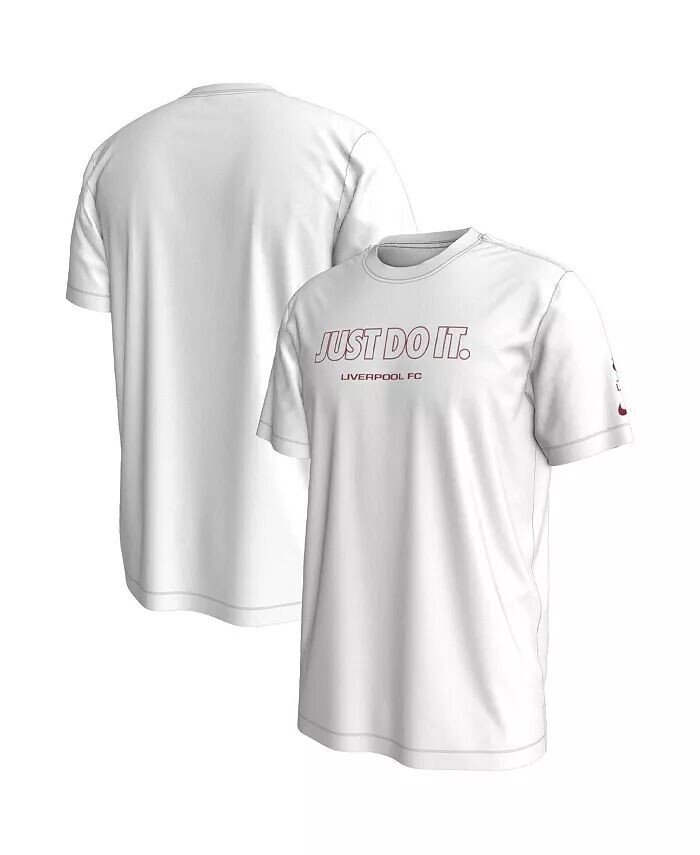 

Мужская белая футболка Liverpool Just Do It Nike