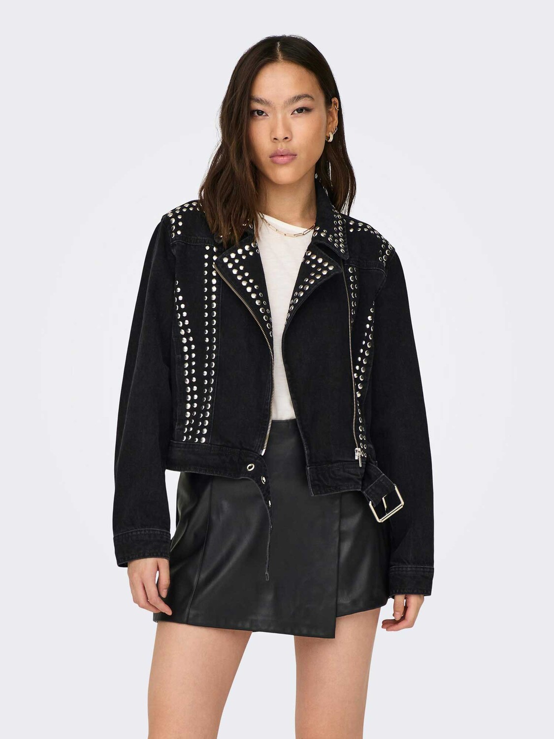 

Куртка Only ONLGILLA LS STUD DNM BIKER JACKET CRO, черный