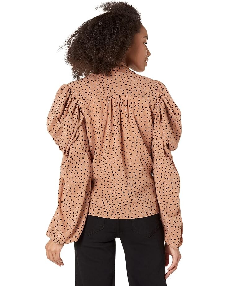 

Блуза line and dot Hazel Polka Dot Blouse, цвет Camel/Black