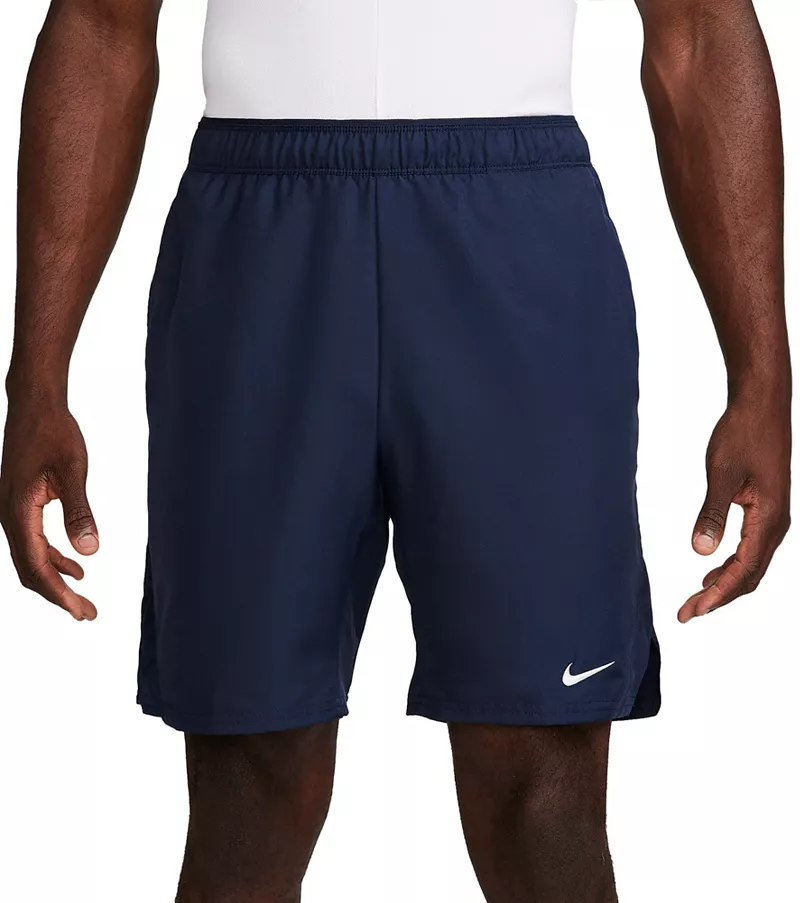 

Мужские теннисные шорты NikeCourt Victory Dri-FIT 9 дюймов Nike, цвет Obsidian/White