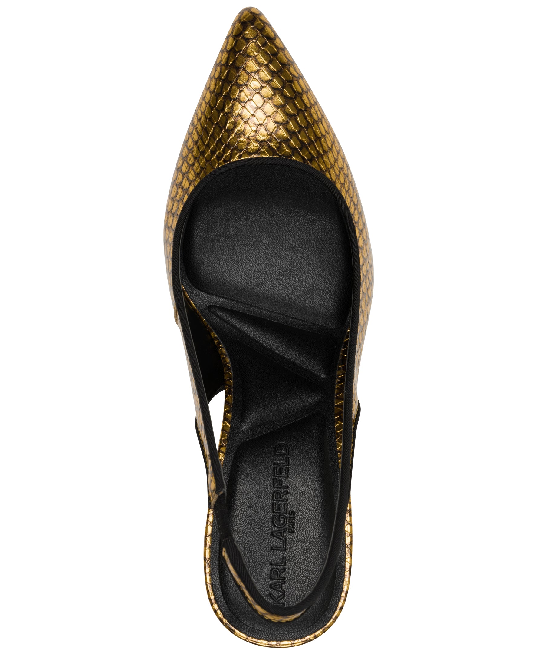 Туфли-лодочки Rosalyn Slingback KARL LAGERFELD PARIS, золотой/черный — фото 3