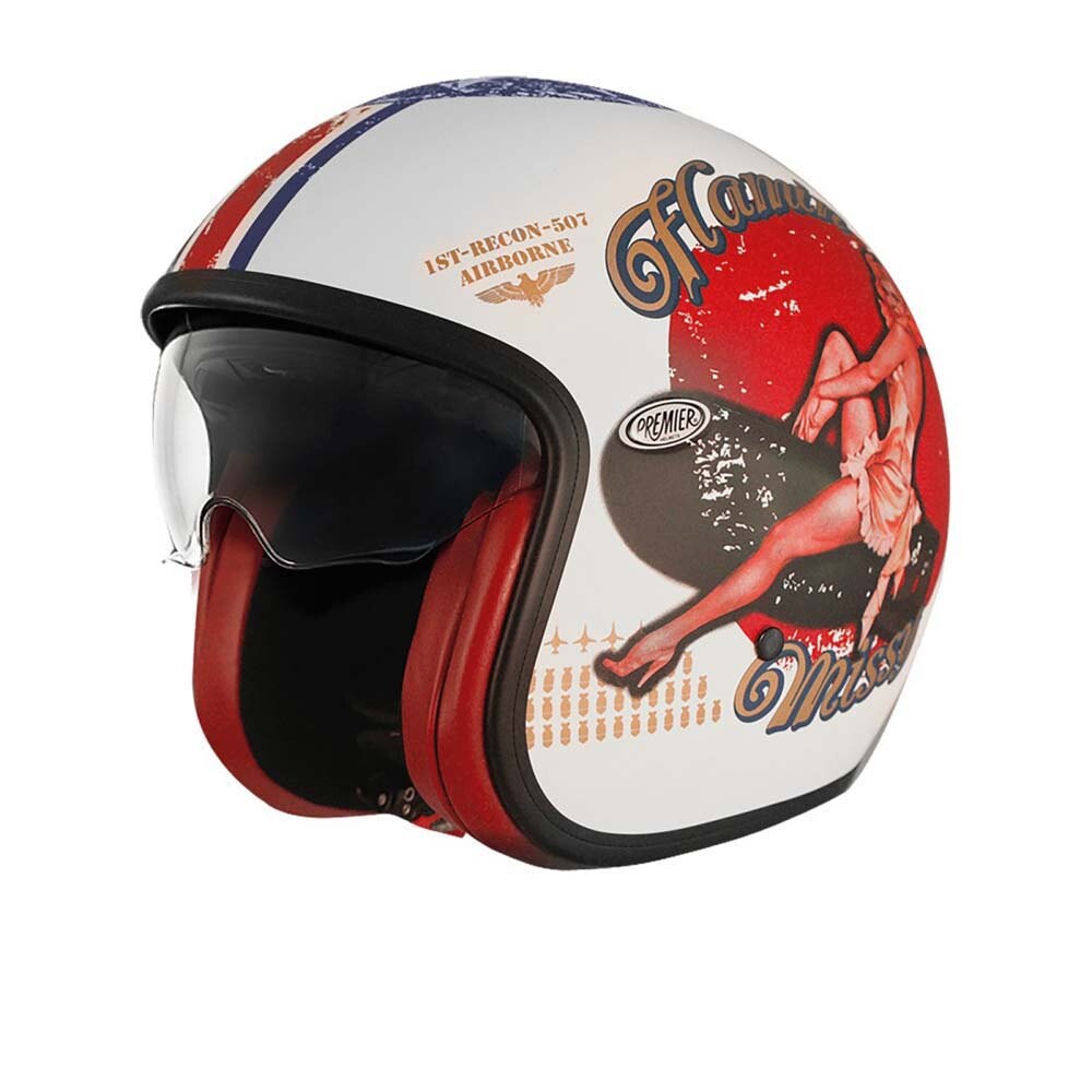 

Открытый шлем Premier Helmets 23 Vintage Pin Up8 BM 22.06, красный