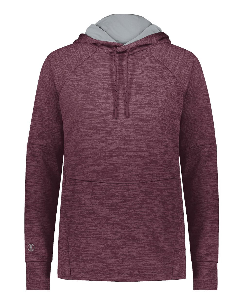 

Женская флисовая толстовка с капюшоном All-Pro Performance Holloway, цвет maroon heather/ silver