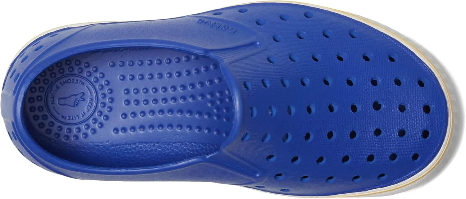 Кроссовки без шнурков Native Shoes Miles для детей, унисекс, сине-белый — фото 2