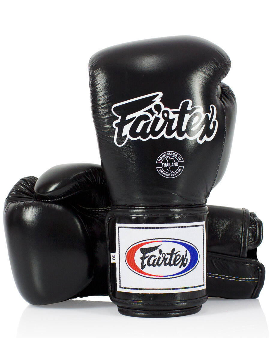 

Кожаные боксерские перчатки Fairtex BGV5 для суперспарринга — черные, 14 унций