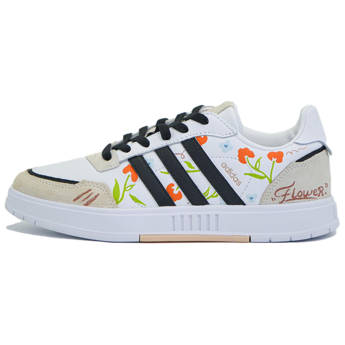 

Кроссовки adidas neo Courtmaster Skateboarding Shoes Women's Low-top White/Orange/Green, слоновая кость/зеленый/оранжевый