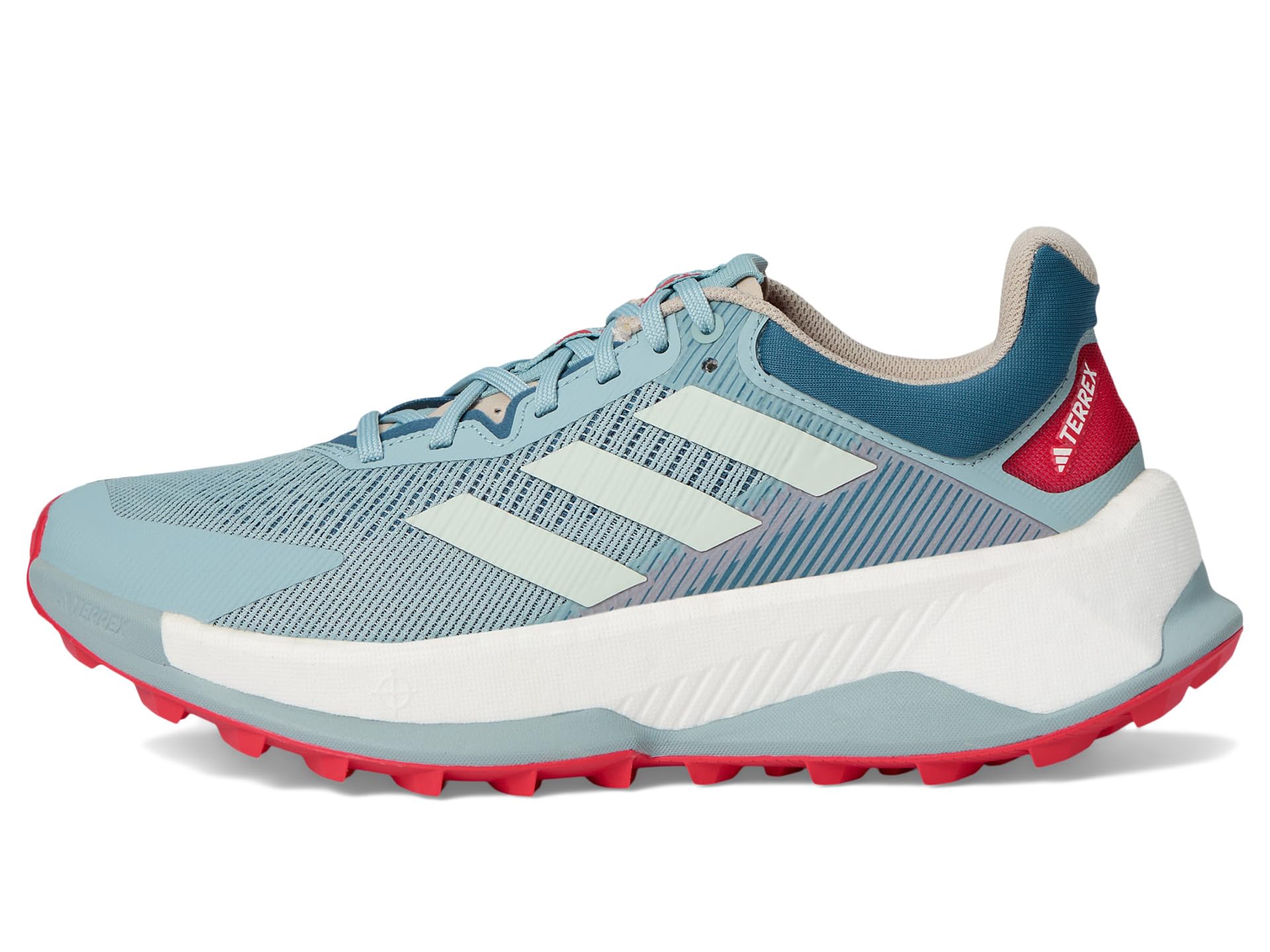Туфли adidas Outdoor Terrex Soulstride Ultra Trail Running Trail Running Shoes, цвет Magic Grey/Linen Green/Pure Ruby — фото 4