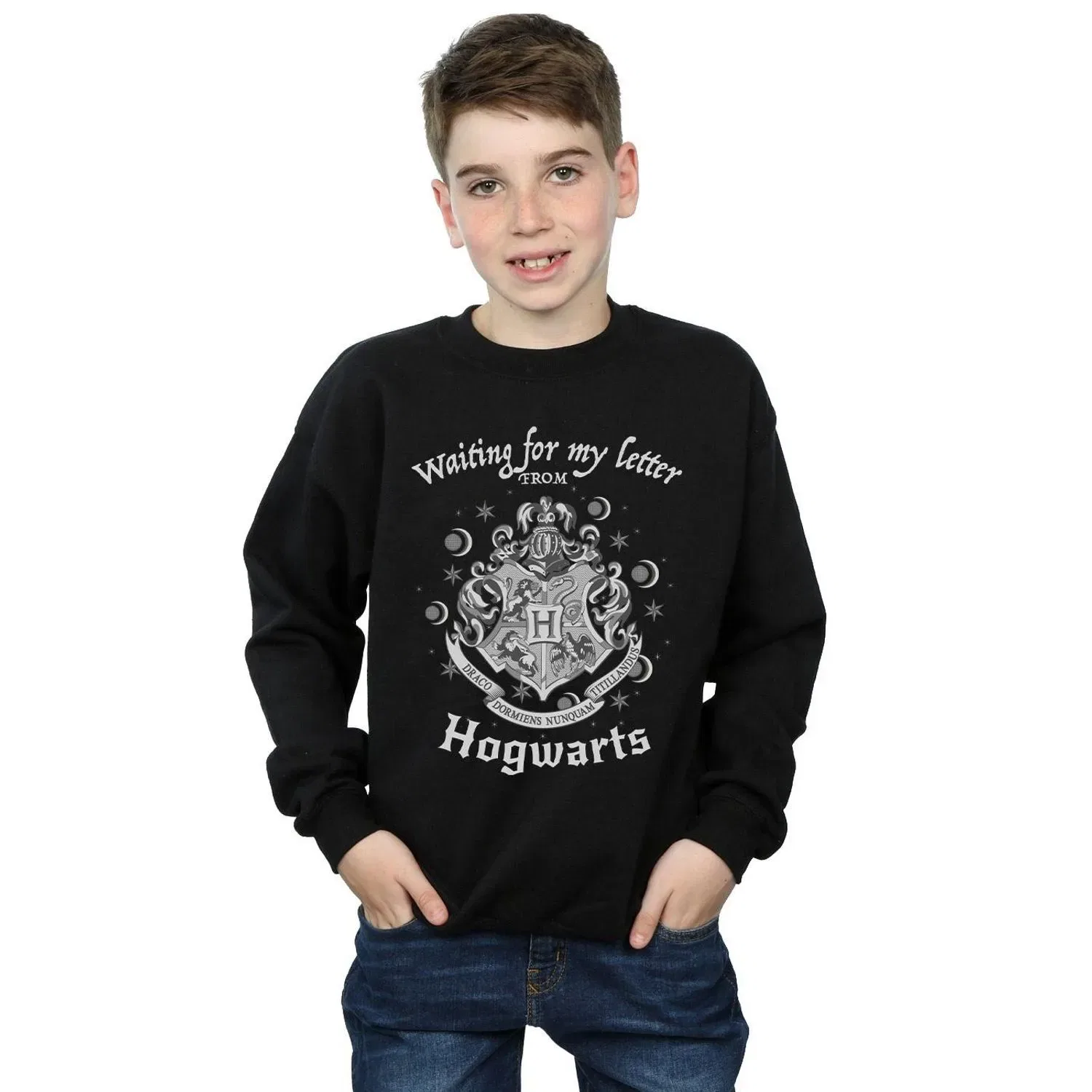 Свитшот с гербом Хогвартса Harry Potter, черный