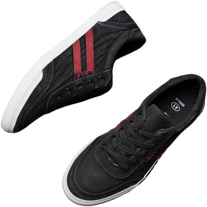 

Мужские дышащие кеды из канваса для тенниса и скейтбординга, повседневные кроссовки на шнуровке Waolsu, черный