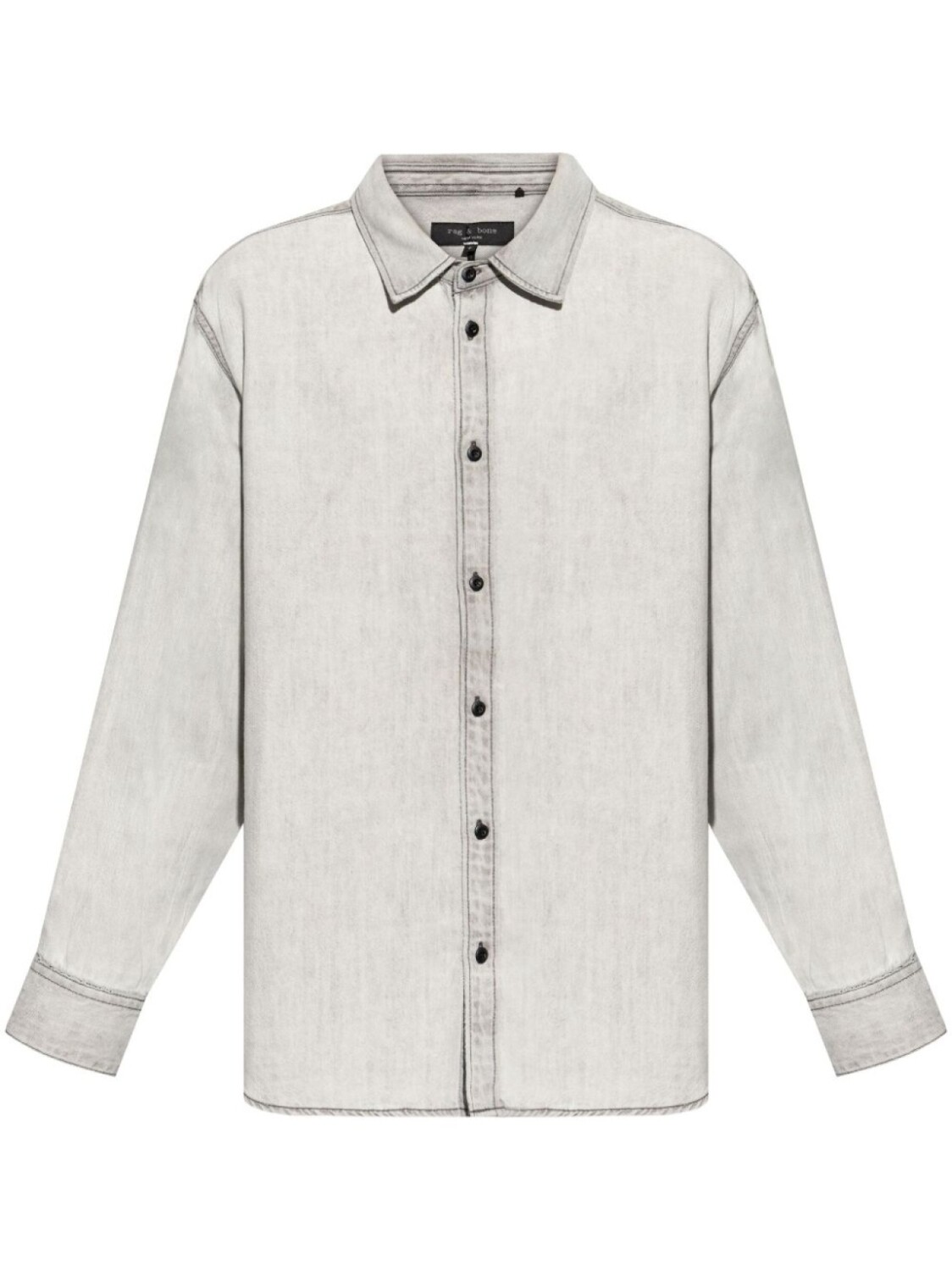 

Rag & bone хлопковая рубашка, серый