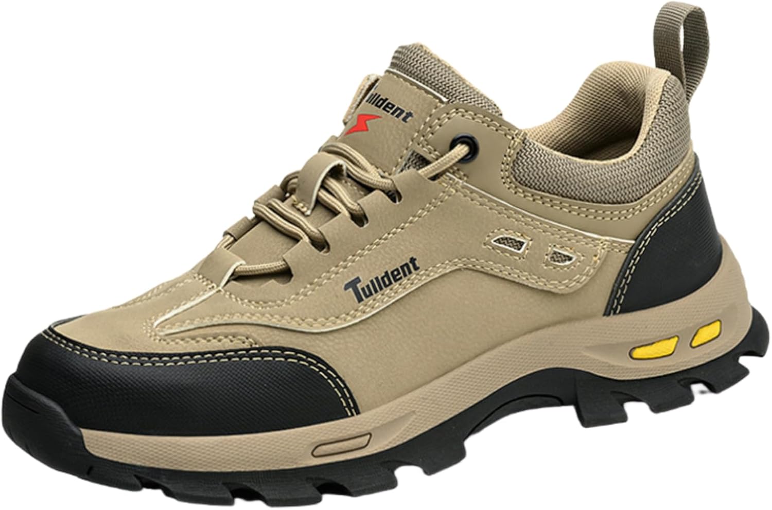 

Мужские стальные ботинки с носком - прочные и долговечные ботинки со стальным носком - дышащие высокие ботинки - легкая мужская защитная обувь - подходит для работы, строительства и использования на открытом воздухе Houdbdol, бежевый