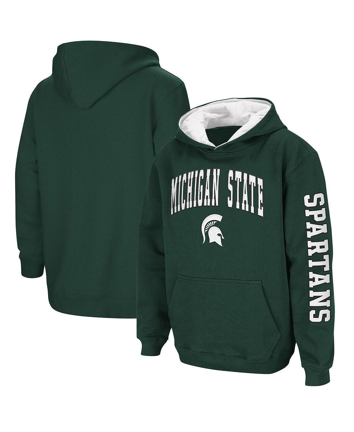 

Зеленый пуловер с капюшоном Big Boys Michigan State Spartans 2-Hit Team Colosseum