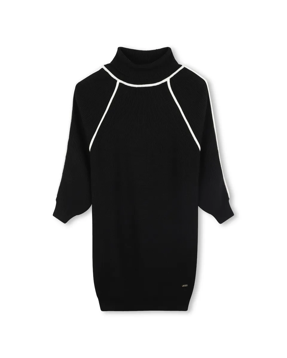 

Детское платье черного цвета с длинными рукавами BOSS Kidswear