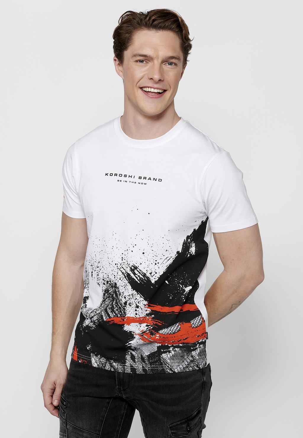 

Футболка с принтом SHORT SLEEVE Koroshi, белый