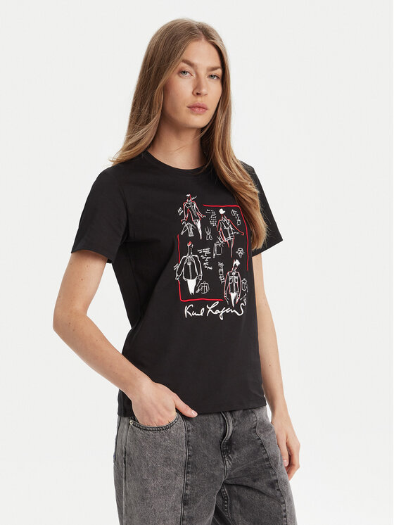 

Футболка regular fit A3W17099 Karl Lagerfeld, чёрный