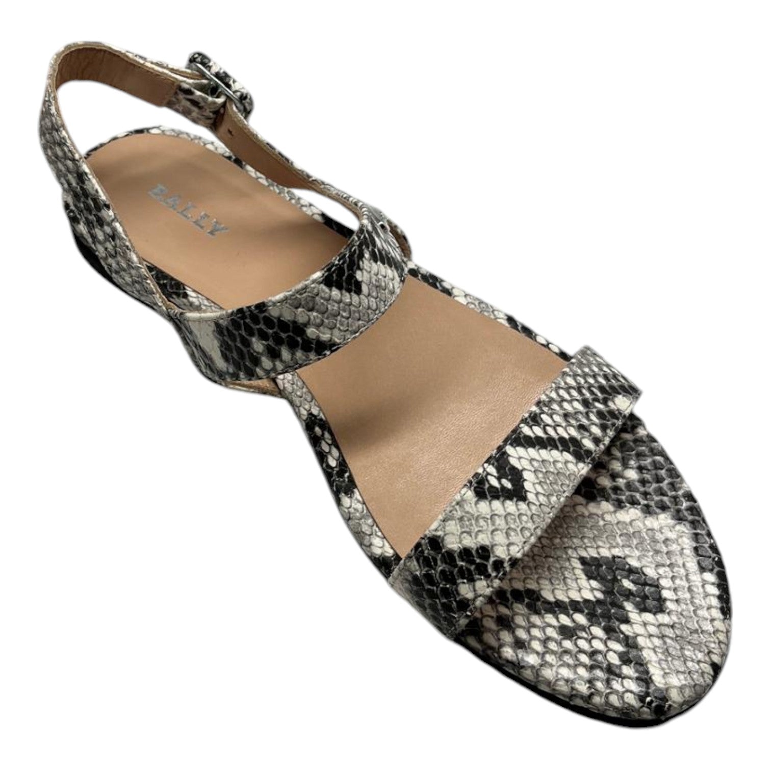 Женские кожаные сандалии Bally Carlas 6234088 с анималистичным принтом, размер 6, цвет multi