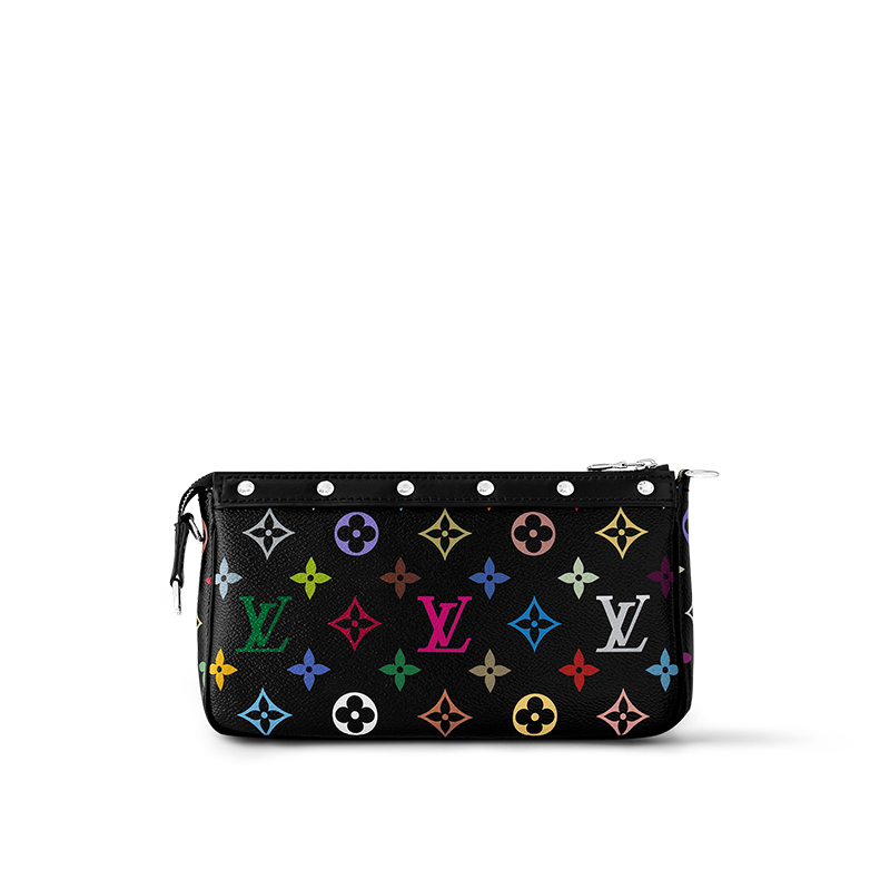 LOUIS VUITTON Сумка-кошелек Takashi Murakami черная разноцветная — фото 3