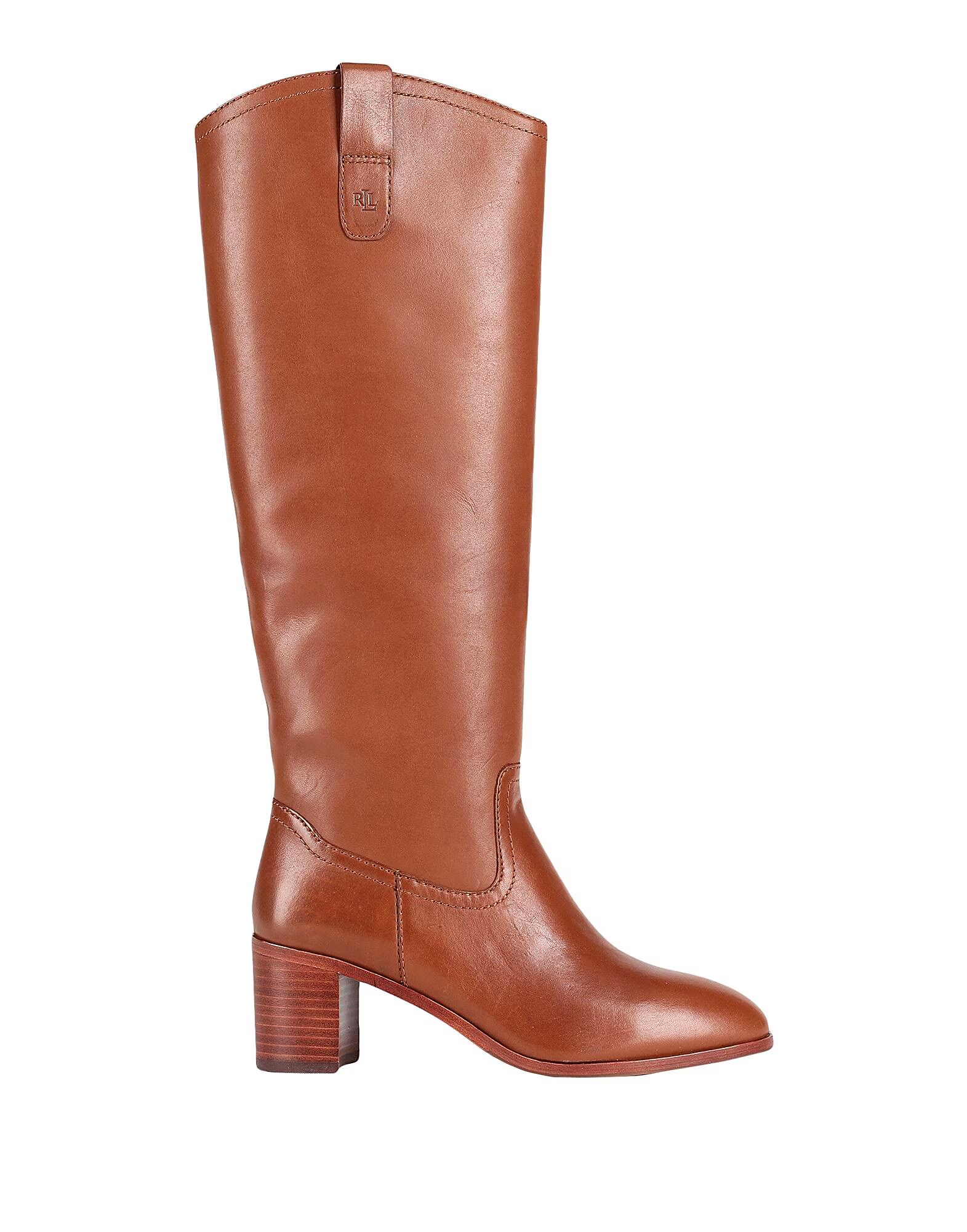 Ботинки Carla Burnished Leather Ridingtk! Boot Ralph Lauren, желтовато-коричневый