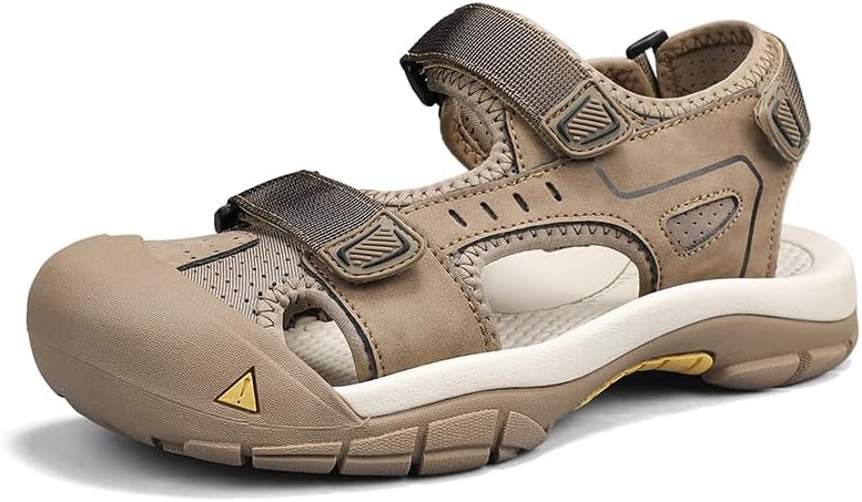 

Мужские сандалии Asifn с закрытым носком, легкие дышащие пляжные туфли-фишеры для летнего отдыха и спорта, хаки