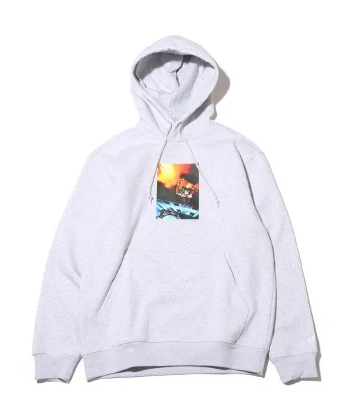 Худи adidas ADI PIC HOODIE с принтом, серое — фото 3