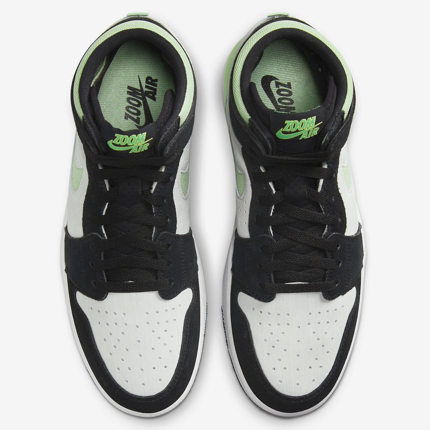 Мужские кроссовки Nike Air Jordan 1, белый/черный/зеленый — фото 2