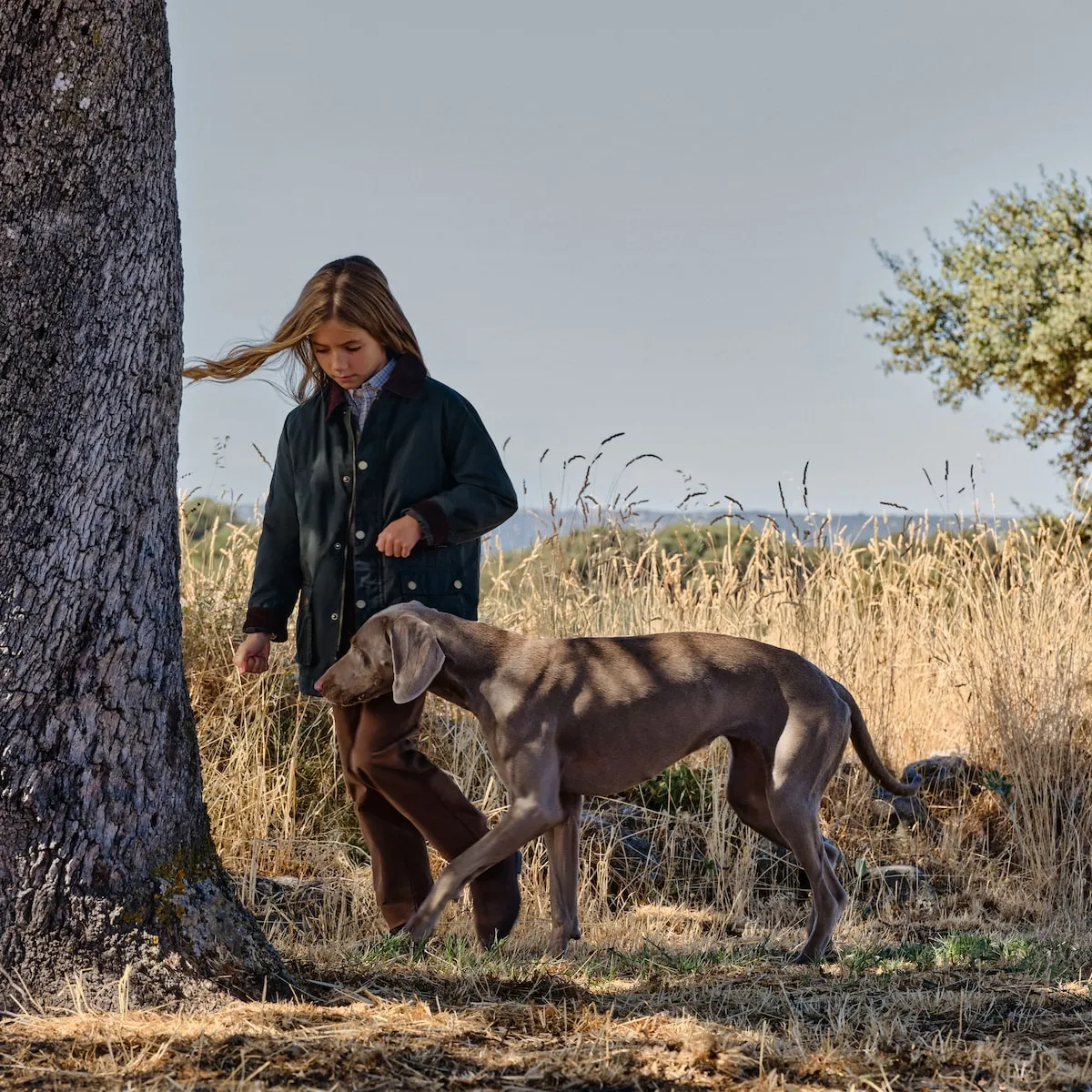 

Детское вощеное и стеганое пальто Verhunt, зеленый
