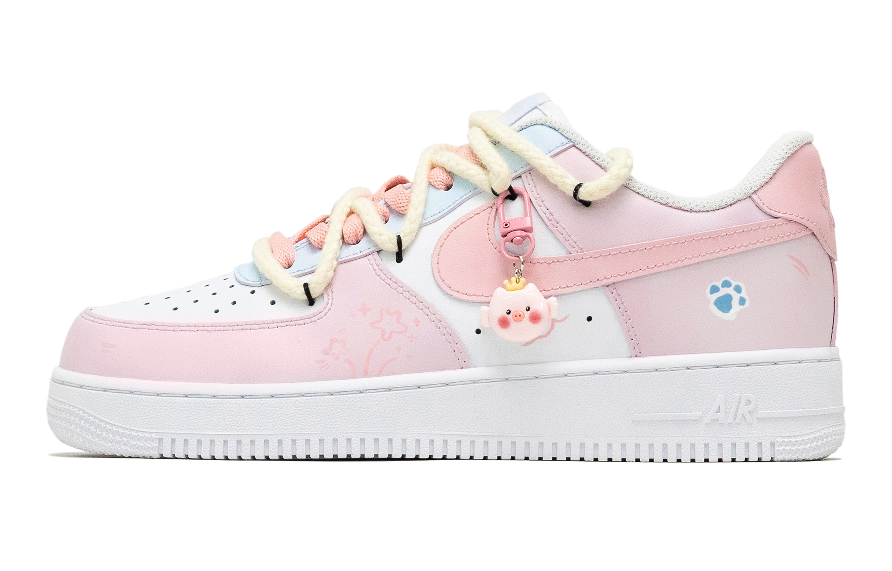 

Nike Air Force 1 Air Force 1, симпатичные поросята, забавные шаги, нескользящие, износостойкие, низкие, мужские, кроссовки для скейтбординга, розовые