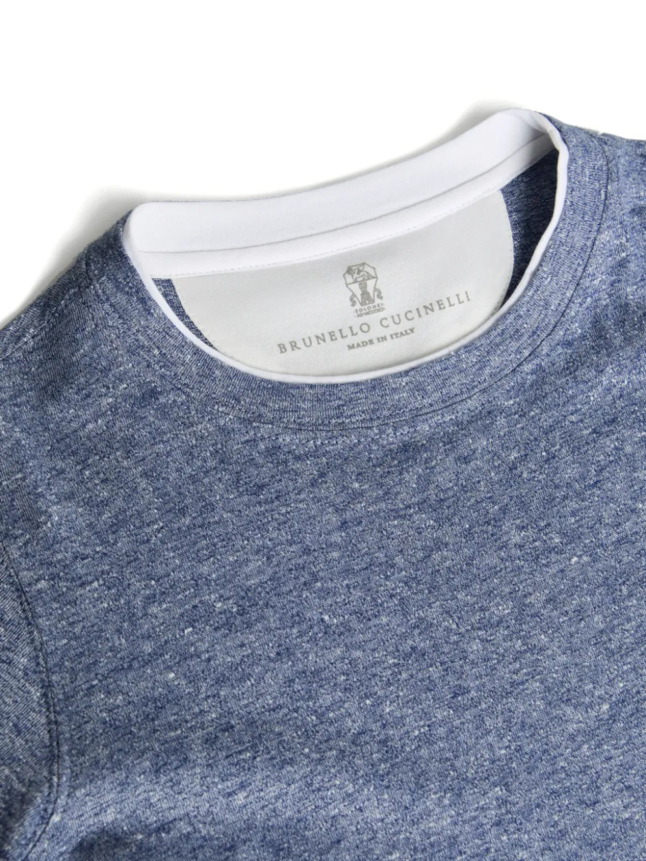 Футболка детская Brunello Cucinelli многослойная Brunello Cucinelli Kids, синий — фото 3