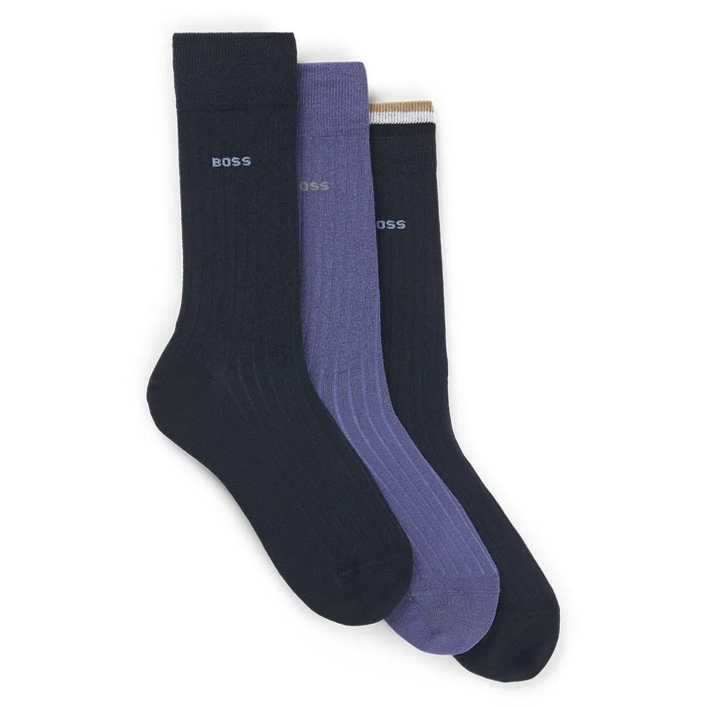

Носки BOSS Rs Fine 10261039 3 pairs, синий