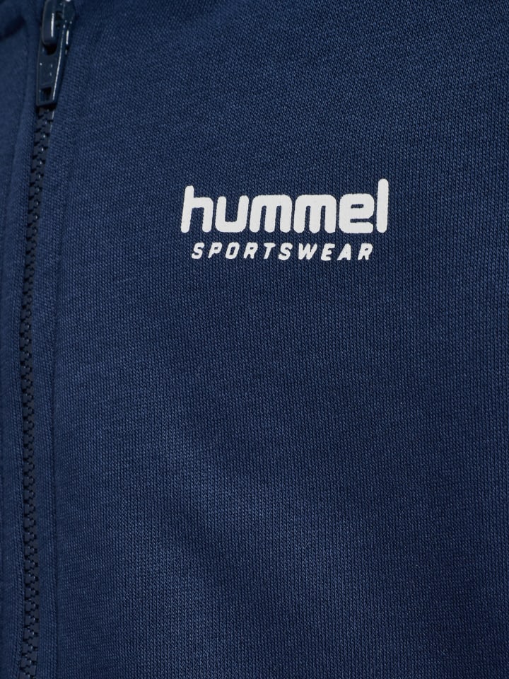 Hummel Детская толстовка на молнии Hmljr Loose, цвет «синий/выцветший деним» — фото 3