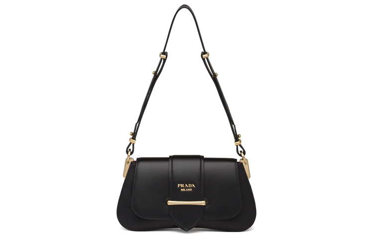 

PRADA Кожаная сумка, женская черная сумка через плечо