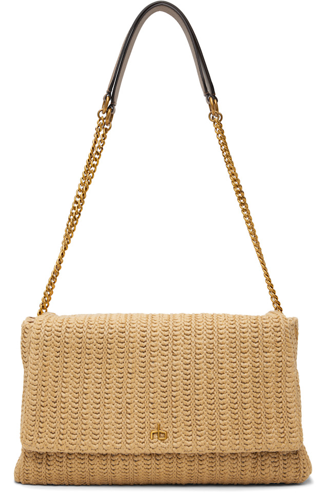 

Rag & Bone Бежевая большая сумка Челси с клапаном