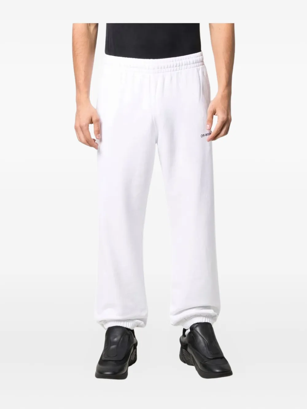 Спортивные брюки с диагональной полосой Helvetica OFF-WHITE, белый — фото 2
