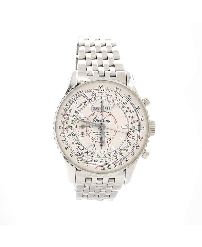 

Часы Navitimer Montbrillant Datora Chronograph Automatic из нержавеющей стали 43 мм Pre-Owned Breitling, белый