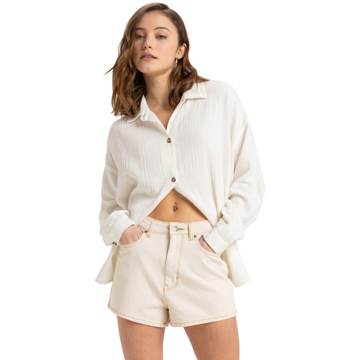 

Женские джинсовые шорты Chlo Natural Roxy, желтый
